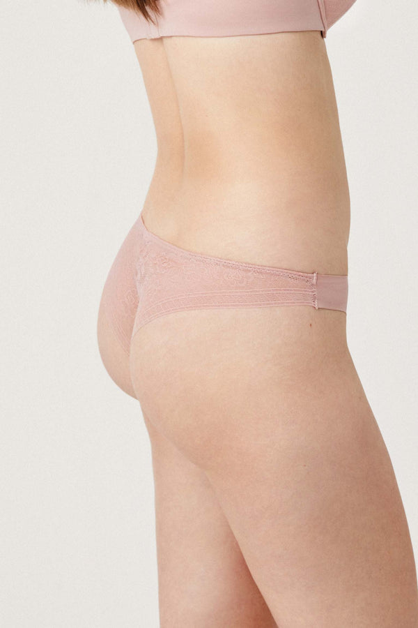Slip Brasiliana Laser e Pizzo 19672 Rosa PRONTA CONSEGNA