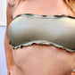 Fascia Costume Senza Ferretto Haideah Grigio Metalizzato ULTIME TAGLIE PRONTA CONSEGNA