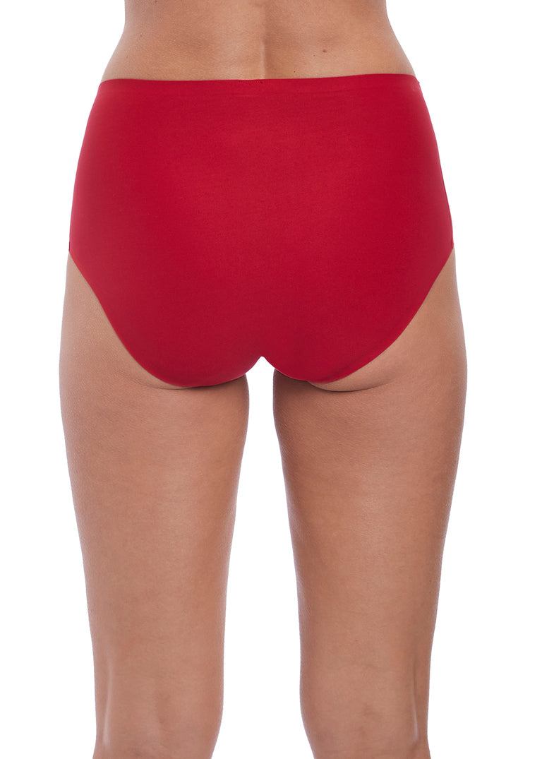 Fantasie Smoothease Slip A Vita Alta Liscio Effetto Taglio Laser Rosso