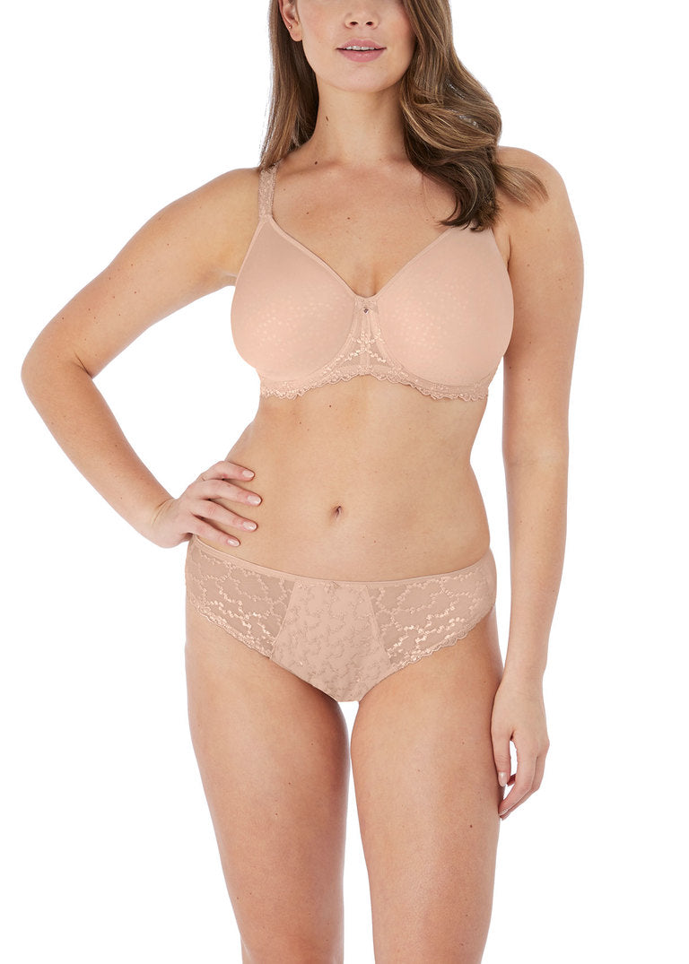 Ana Natural Beige Slip A Vita Bassa Con Dettagli In Pizzo
