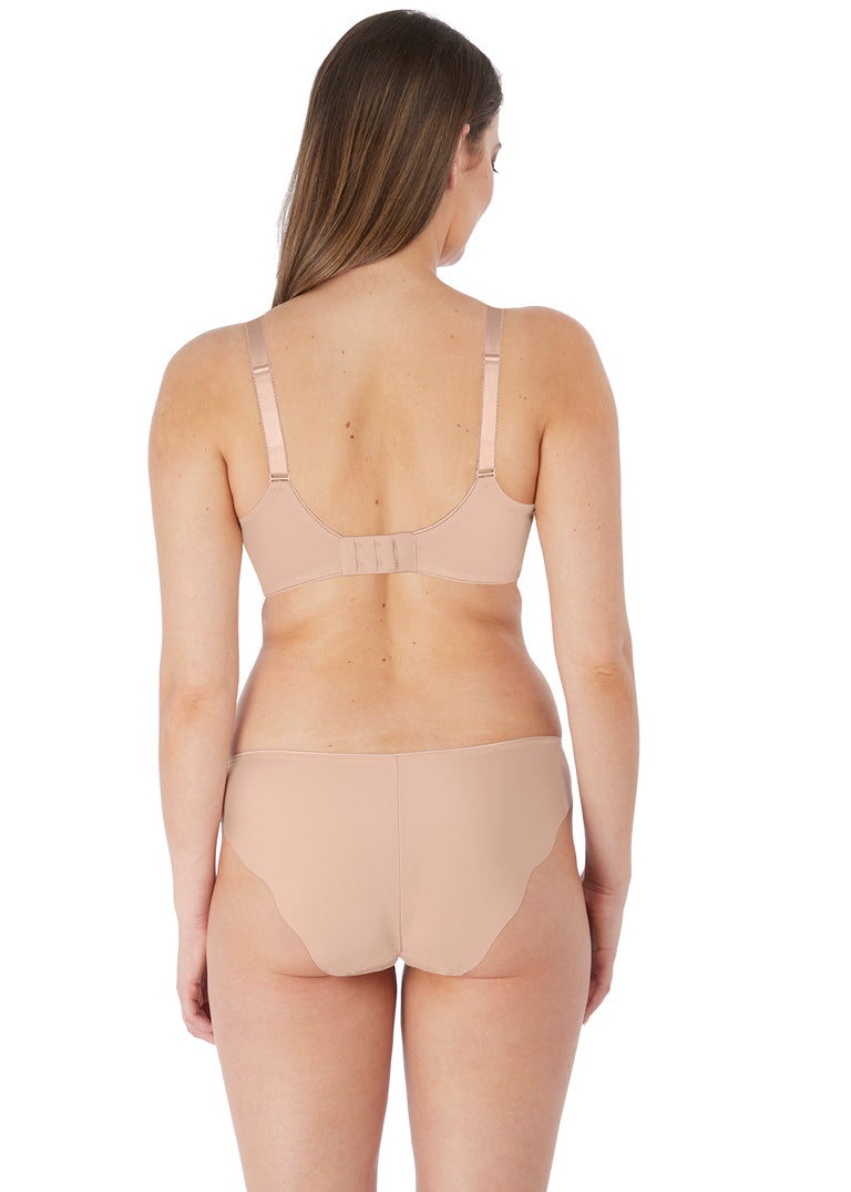Ana Natural Beige Slip A Vita Bassa Con Dettagli In Pizzo