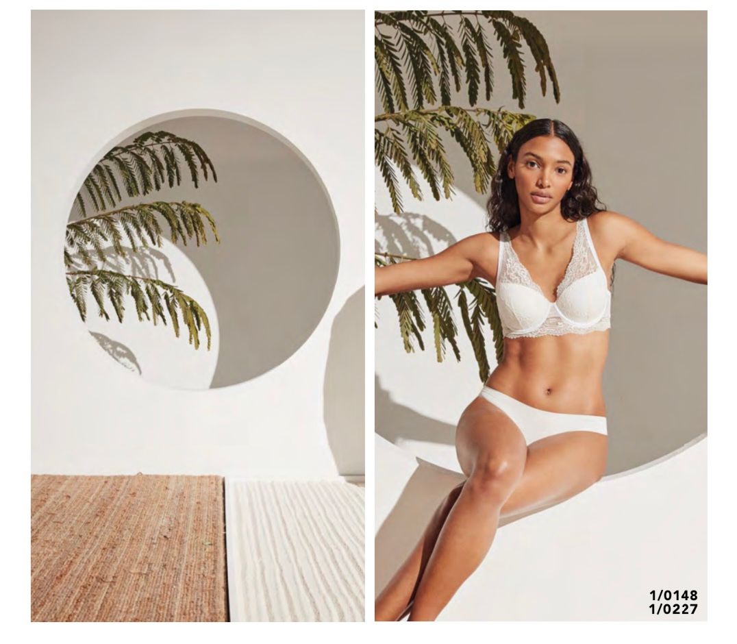 Bralette MICROLACE PREFORMATA 0148 Avorio ULTIME TAGLIE PRONTA CONSEGNA-ARTICOLO IN SVENDITA FINALE-NON SOGGETTO A RESI O CAMBI
