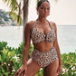 Style Loretta Double Face leopardato/ nero Bikini Top 8746-1 ULTIME TAGLIE PRONTA CONSEGNA