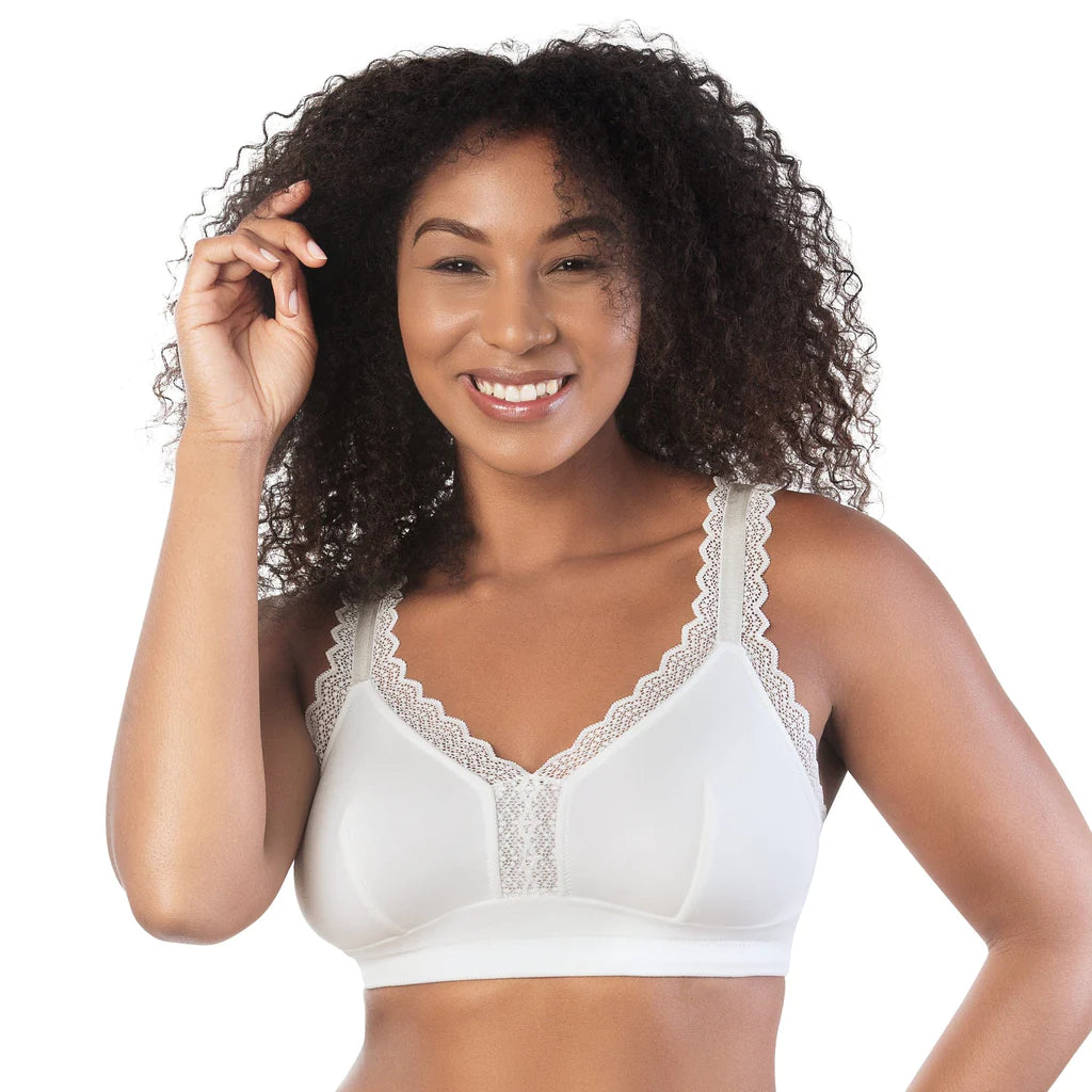 Dalis Bralette senza ferretto in cotone Pearl White