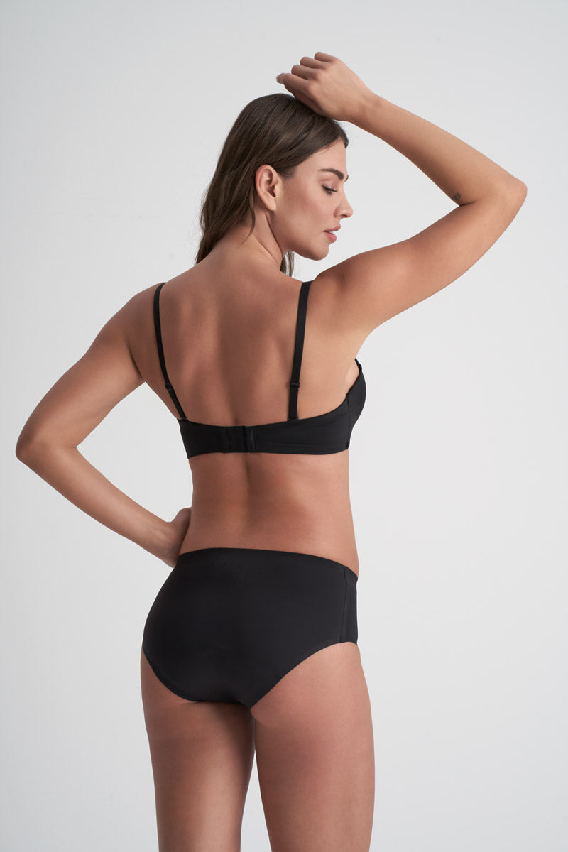 Hipster Mestruali Flusso Medio Nere Liscio Taglio Laser