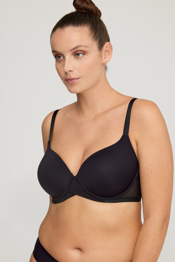 Sofia Reggiseno Con Ferretto E Coppe Preformate Lisce Nero W1831
