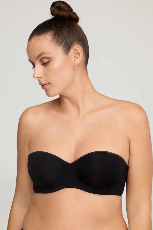 Natalia Reggiseno a Fascia Nero W1811 ULTIME TAGLIE PRONTA CONSEGNA