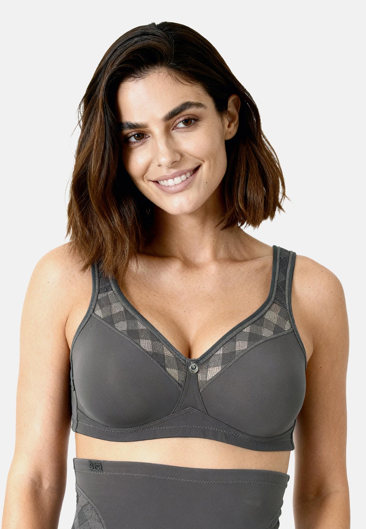Susa Aruba Reggiseno Senza Ferretto Con Coppe Preformate Grigio