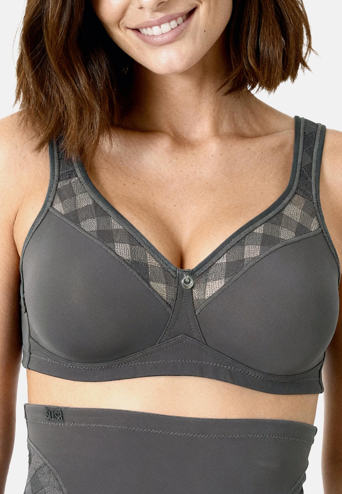 Susa Aruba Reggiseno Senza Ferretto Con Coppe Preformate Grigio