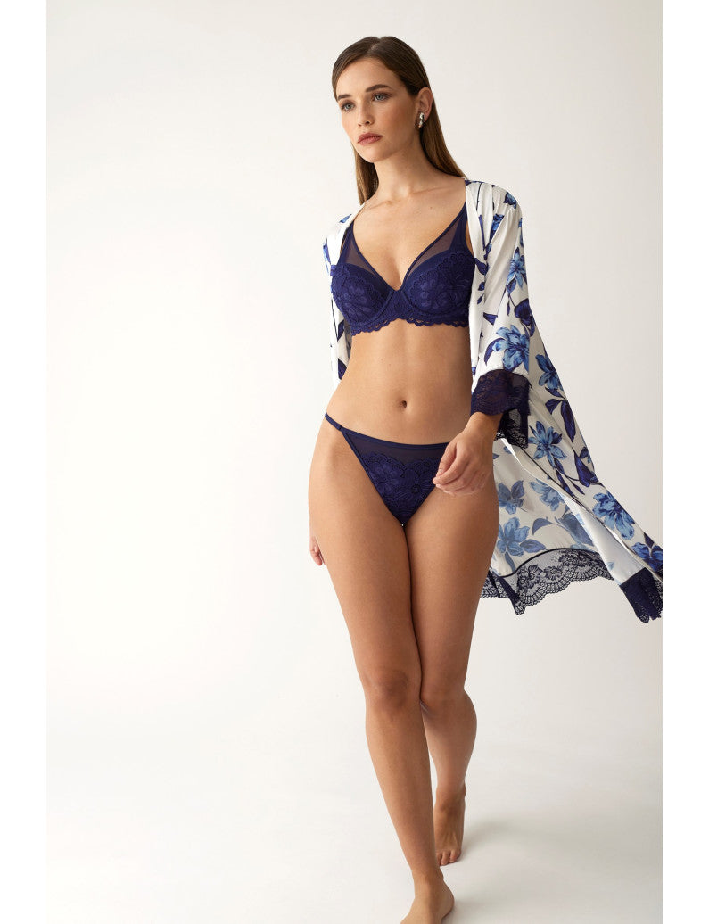 Vestaglia Raso Marino LN6384 ULTIME TAGLIE PRONTA CONSEGNA