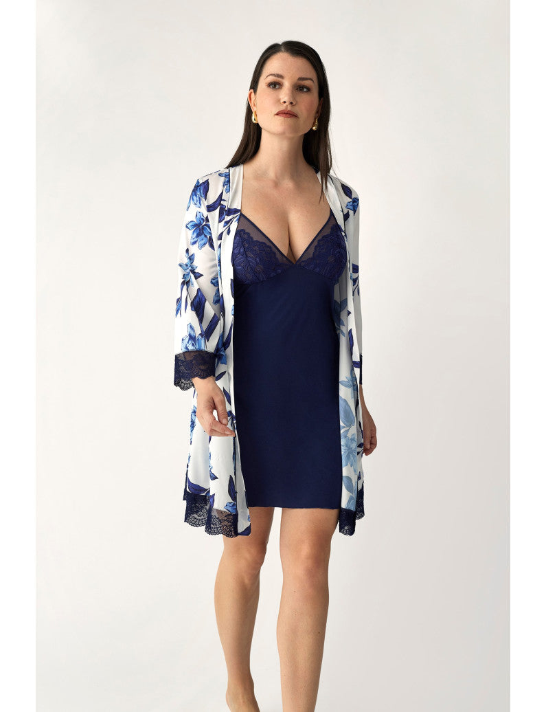 Vestaglia Raso Marino LN6384 ULTIME TAGLIE PRONTA CONSEGNA