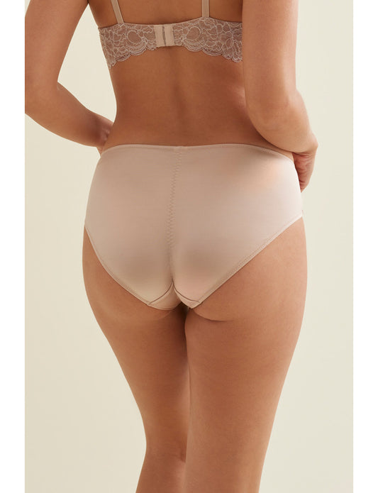 Slip A Vita Media In Pizzo Retro Taglio Laser L5732