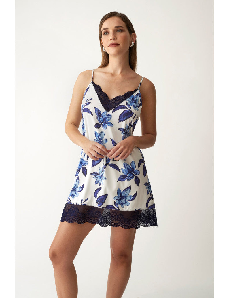 Sottoveste Raso e Pizzo Marino LN6371 ULTIME TAGLIE PRONTA CONSEGNA