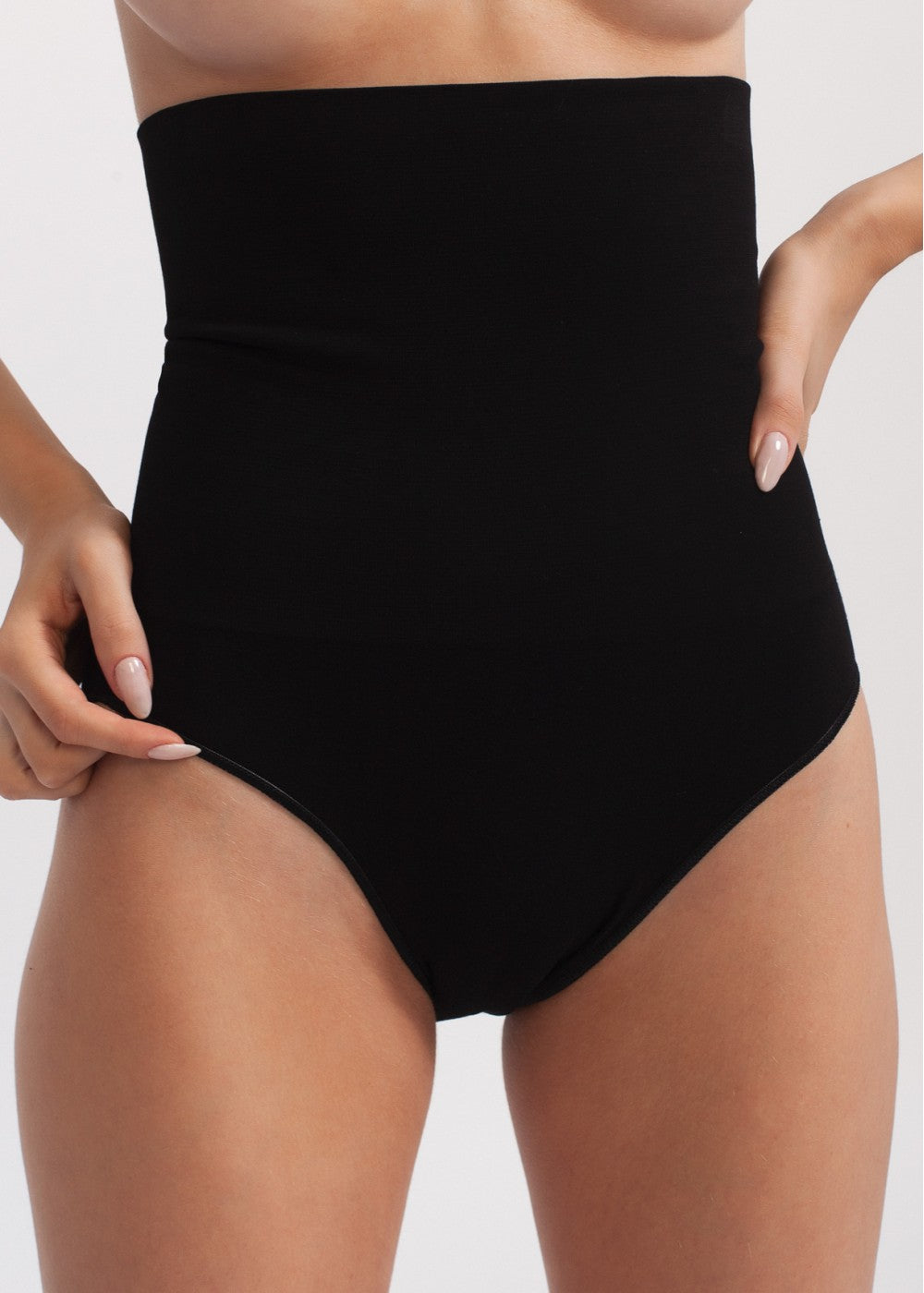 Guaina a vita alta Shapewear Bamboo Nero