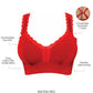 Dalis Bralette Cotone Senza Ferretto E Coppe Morbide Non Preformate Rossa ULTIME TAGLIE PRONTA CONSEGNA