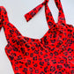 Costume intero leopardato rosso ULTIME TAGLIE PRONTA CONSEGNA