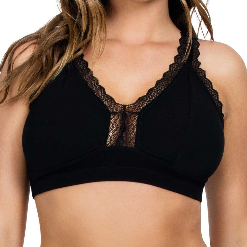 Dalis Bralette Cotone Senza Ferretto E Coppe Morbide Non Preformate Nera ULTIME TAGLIE PRONTA CONSEGNA