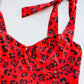 Costume intero leopardato rosso ULTIME TAGLIE PRONTA CONSEGNA
