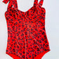 Costume intero leopardato rosso ULTIME TAGLIE PRONTA CONSEGNA