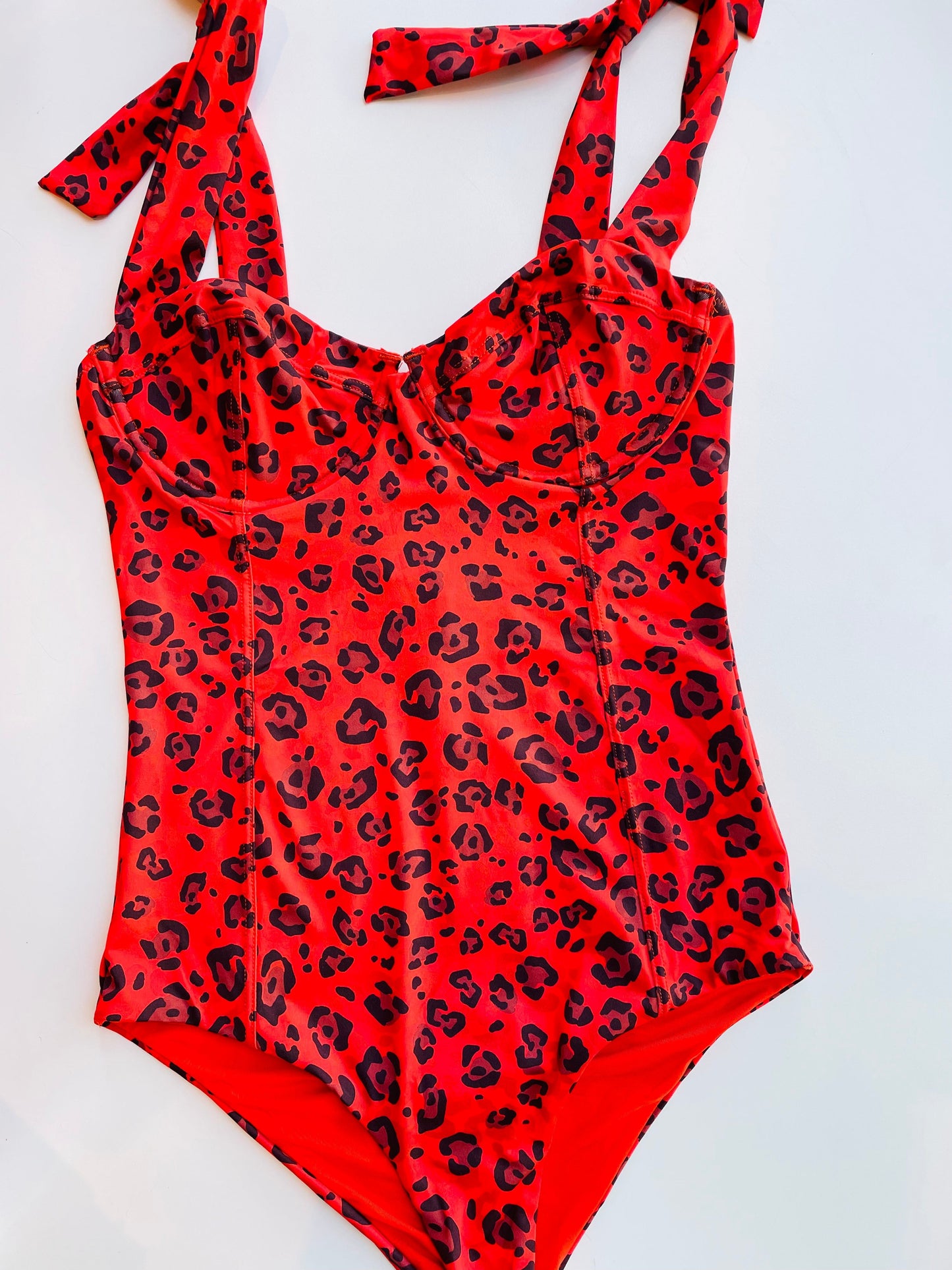 Costume intero leopardato rosso ULTIME TAGLIE PRONTA CONSEGNA