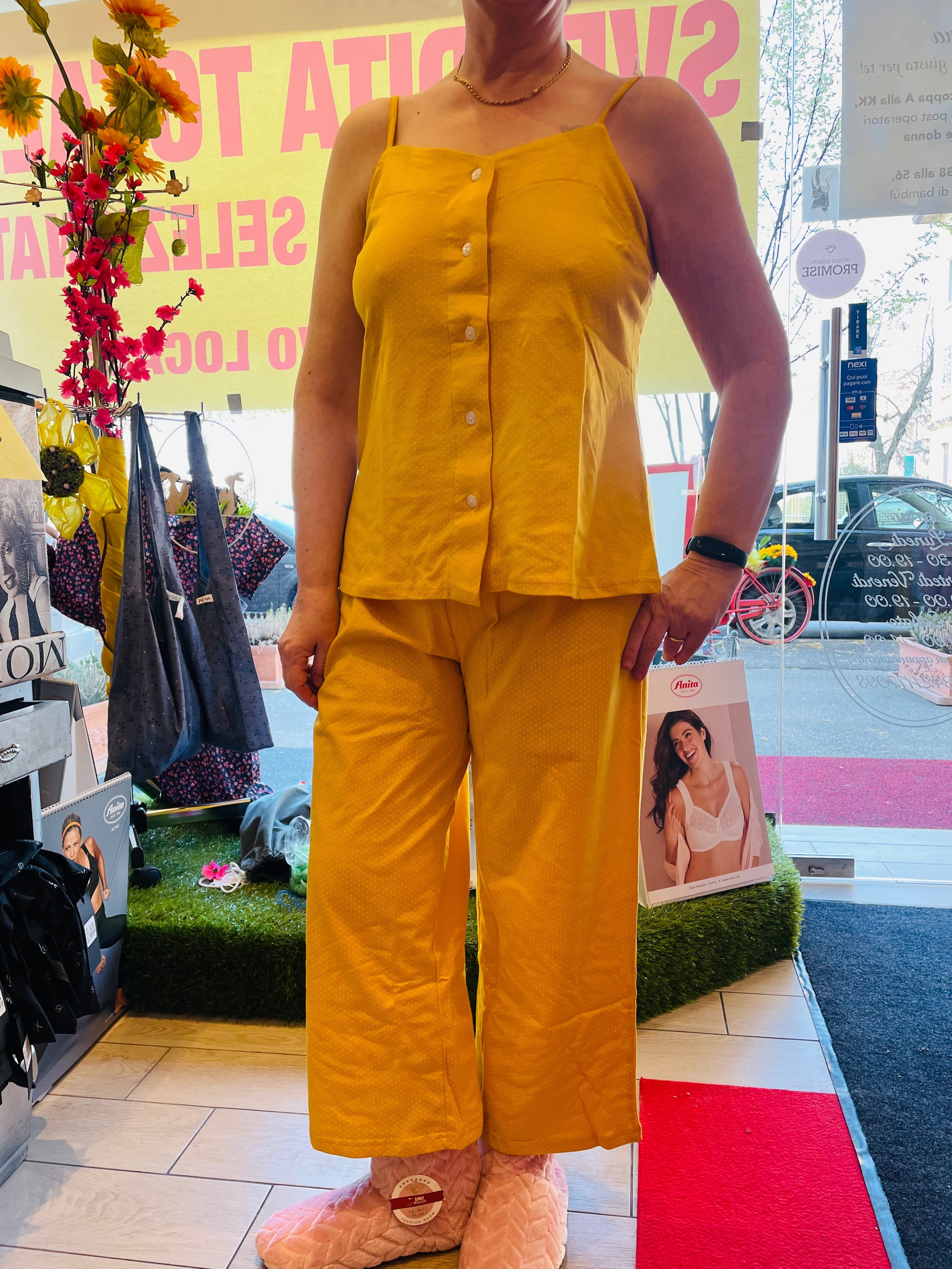 Pigiama top e pantalone lungo Cotone N192 HARMONY PRONTA CONSEGNA