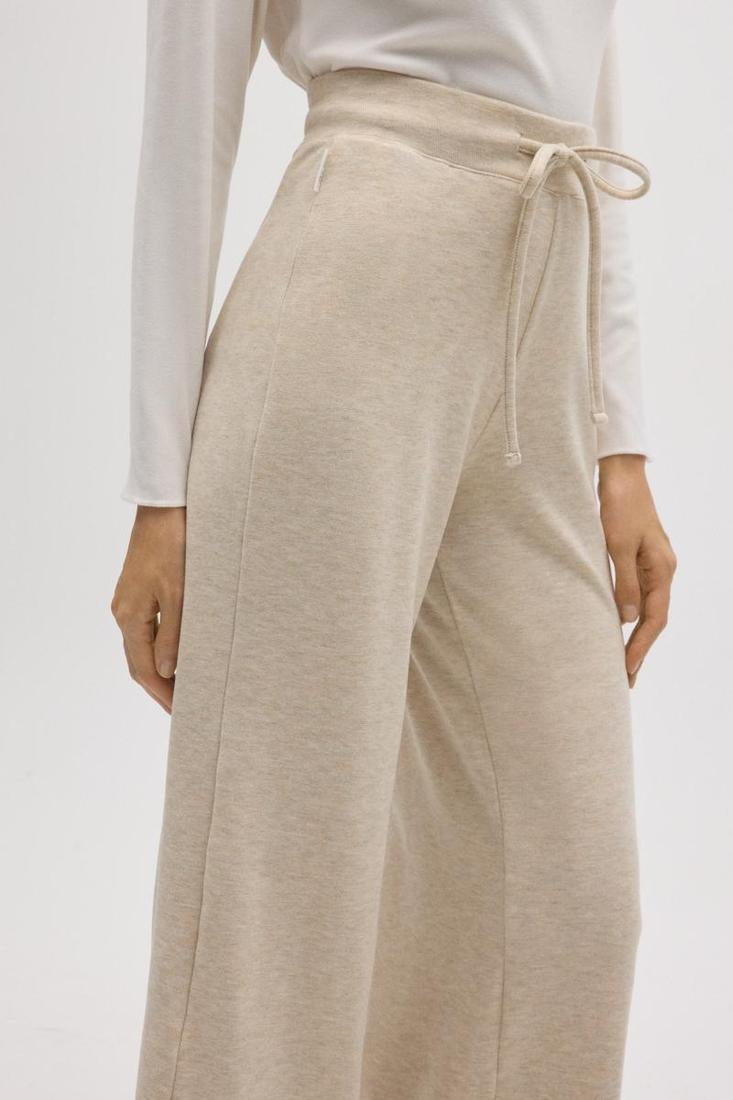 Pantaloni A Vita Alta Felpati Melange Sand 70672