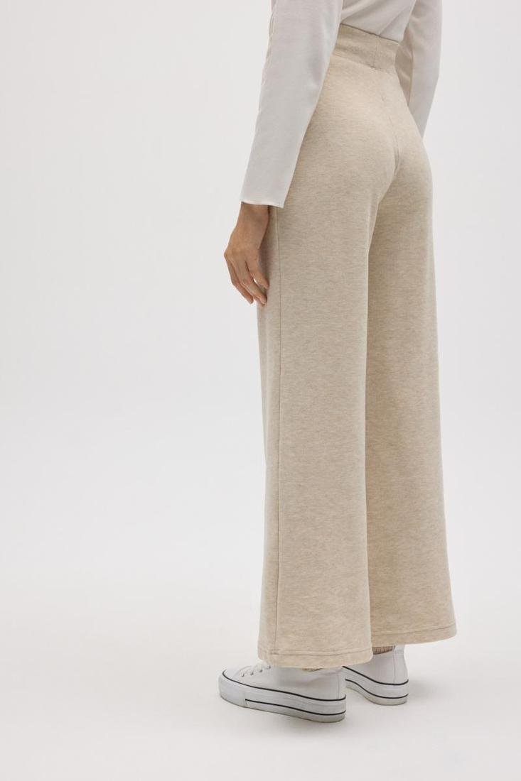 Pantaloni A Vita Alta Felpati Melange Sand 70672