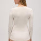 T-Shirt A Maniche Lunghe In Bamboo Bianco 19458
