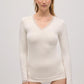T-Shirt A Maniche Lunghe In Bamboo Bianco 19458