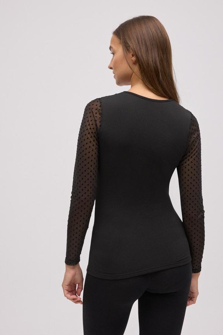 T-Shirt A Maniche Lunghe Termica Nera 70021