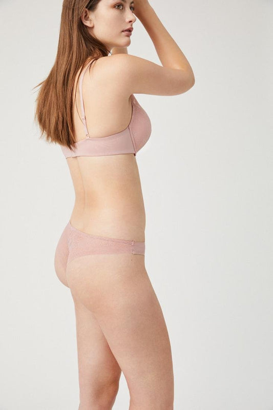 Slip Brasiliana Laser e Pizzo 19672 Rosa