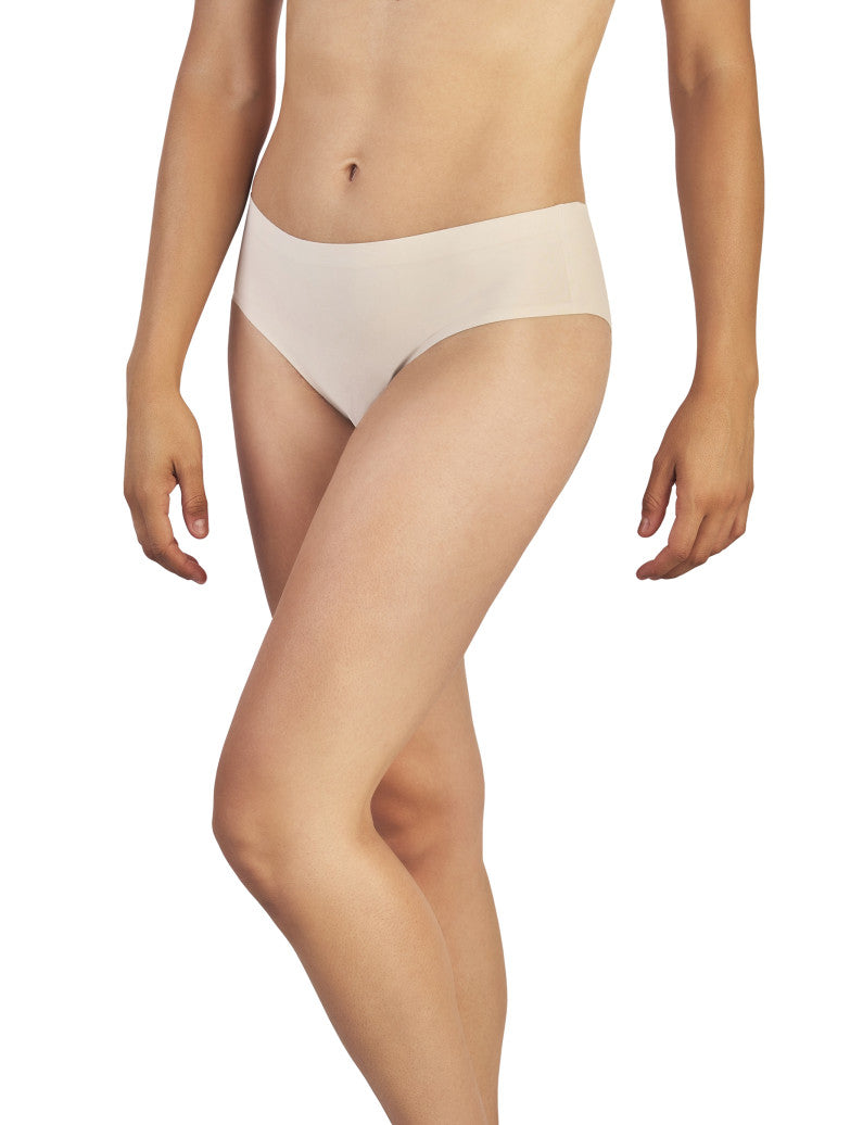 Bipack 2 Slip A Vita Midi Senza Cuciture Taglio Laser Nude PB8212