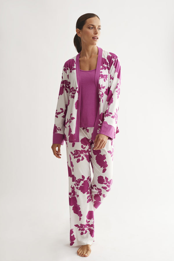 Pigiama 3 Pezzi: canottiera-kimono -pantalone N16023