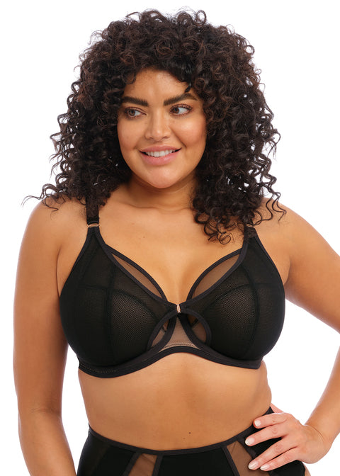 Kintai Reggiseno Con Ferretto E Coppa Soft Doppiata In Tulle Con Incrocio Centrale Nero