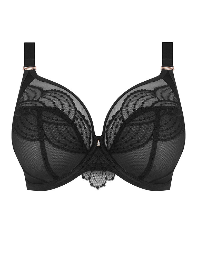 Priya Black Reggiseno Con Ferretto E Coppe Soft Ricamate con Pizzo