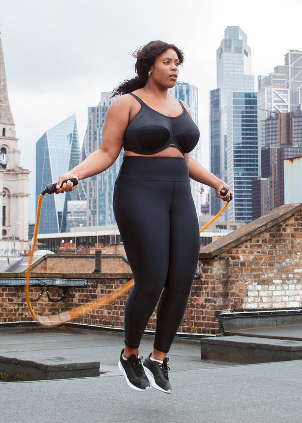 Reggiseno Sportivo Energise con Ferretto ad Alto Sostegno Nero