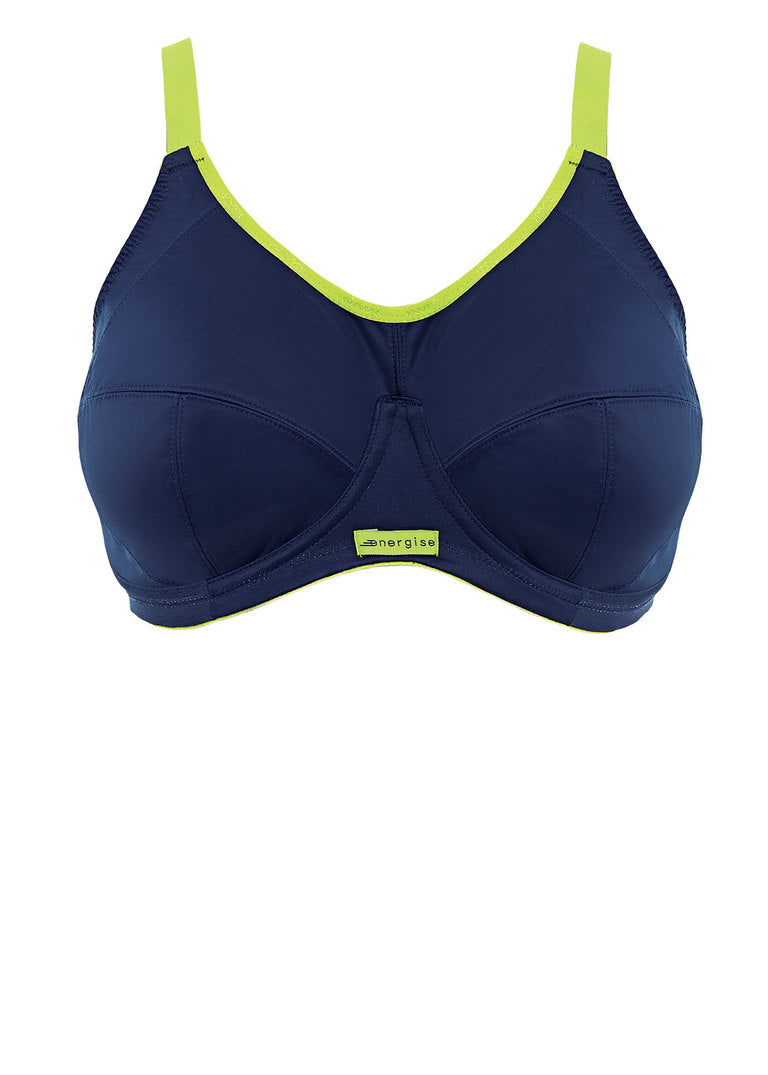 Reggiseno Sportivo Energise con Ferretto ad Alto Sostegno Blu Navy