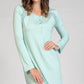 Camicia da notte verde acqua