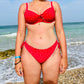Slip Costume Rosso Pois Gisela ULTIME TAGLIE PRONTA CONSEGNA