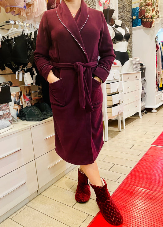Vestaglia lunga con cordone in pile fino alla Taglia 54!