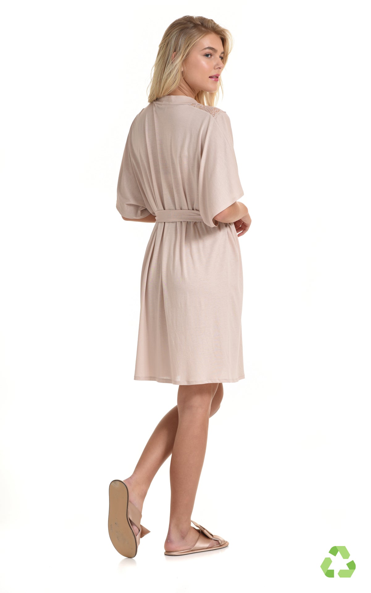 Vestaglia cotone organico con cordone