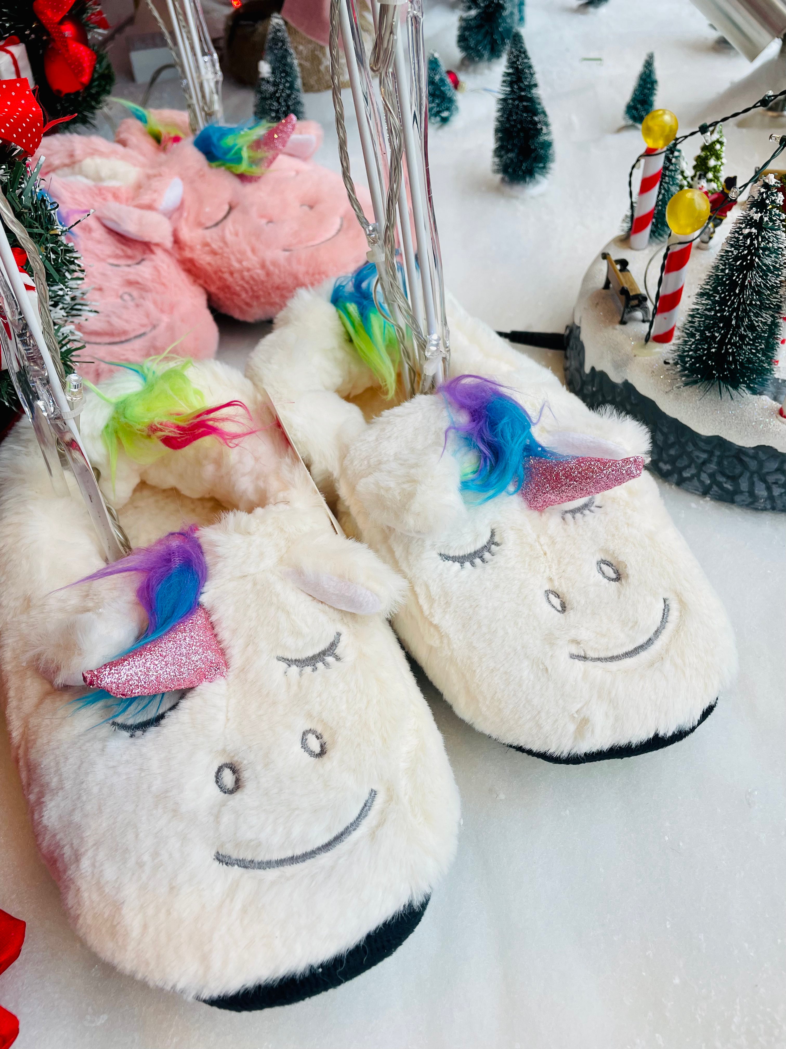 Ciabatte unicorno bianco