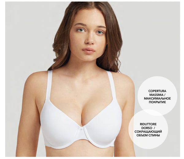 Reggiseno ELLA con ferretto e coppa preformata 0119 Bianco ULTIME TAGLIE PRONTA CONSEGNA-ARTICOLO IN SVENDITA FINALE-NON SOGGETTO A RESI O CAMBI