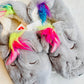 Ciabatte unicorno grigio