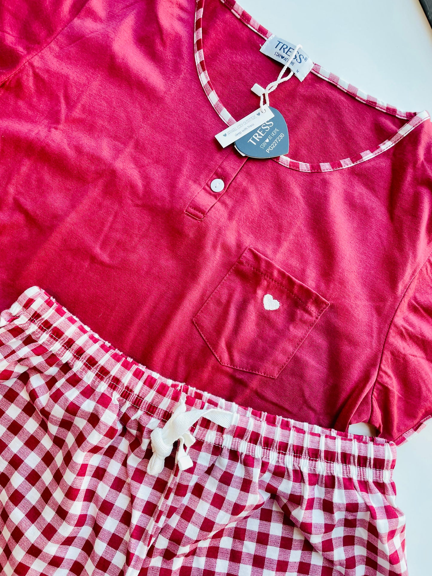 Pigiama T-shirt + pantaloncino quadri