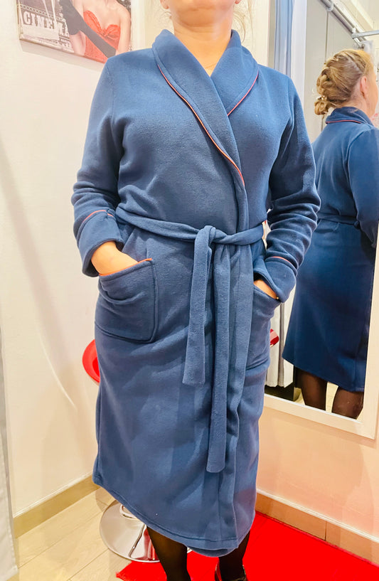 Vestaglia lunga con cordone pile Taglie fino alla 54!