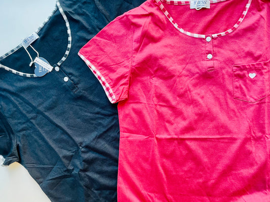 Pigiama T-shirt + pantaloncino quadri N123