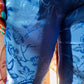 Pigiama taglio maschile raso blu 1933