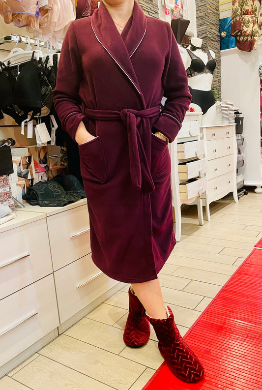 Vestaglia lunga con cordone in pile fino alla Taglia 54!