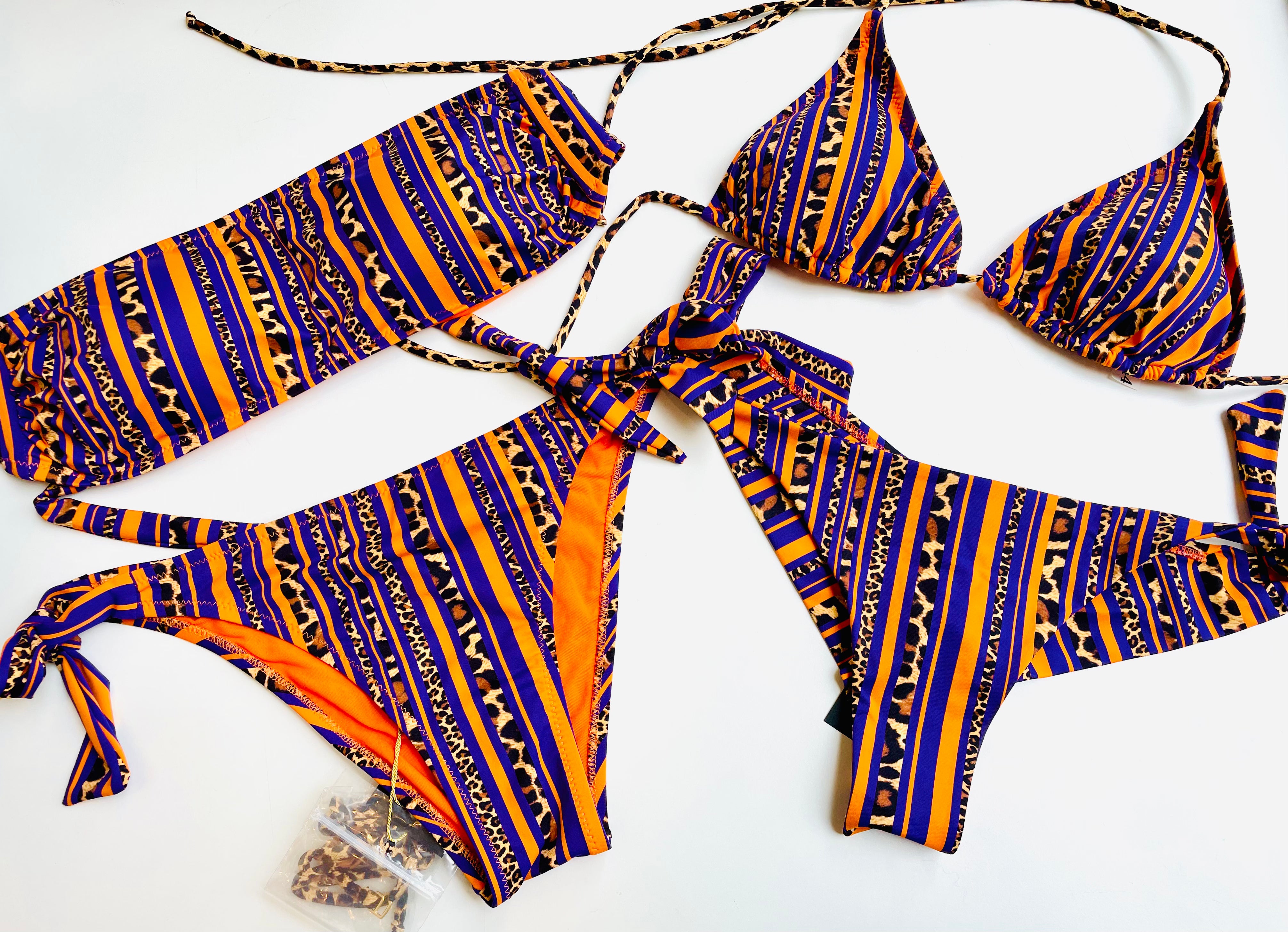 Vera triangolo e brasiliana fantasia leopardata COMPLETO